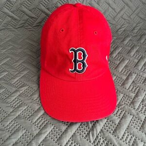 47 Brand Red Cap with Embroidered B Logo